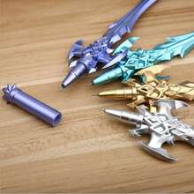 9pcs Creative Sword Ballpoint Pens, Random Colors - Medium Tip, Suitable For School, Office And Gifts - A - View 8