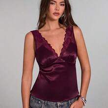 Women Tank Tops & Camis - Bordeaux - View 2