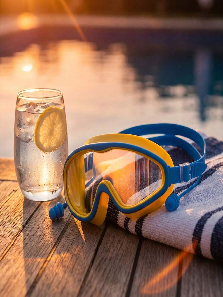 1pc Adult Swimming Goggles, Ultra-Clear Anti-Fog Anti-UV, Suitable For Various Swimming Activities, Necessary Holiday Accessory - Multicolor - View 3