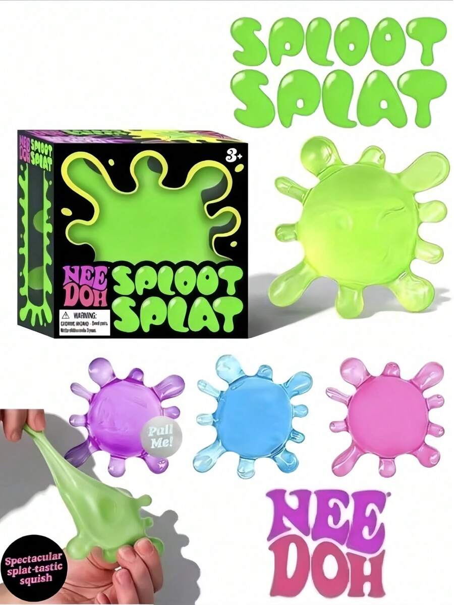 NeeDoh 1pc Đồ chơi bóp Virus Ice Cube dạng hộp mù, đồ chơi cầm tay độc đáo vui nhộn, phù hợp giảm căng thẳng, đồ chơi lớp học, quà tặng tiệc, vật trang trí túi quà, quà tặng tựu trường, phù hợp cho thanh thiếu niên, học sinh, nhân viên văn phòng, quà tặng sinh nhật/lễ hội - Vi-rút - Xem 1