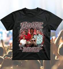 Lil Boosie T-Shirt PNG - Black - View 1