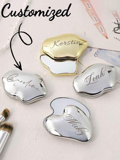 Personalized Portable Makeup Mirror, Customized Bridesmaid Gift, Engraved Pocket Mirror, Personalized Mirror, Customized Pocket Mirror, Customized Makeup Mirror, Portable Mirror, Mirror Gift, Bride Portable Mirror Wedding Favor