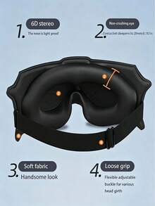 Ultimate Sleep Mask - Adjustable 3D Contoured Eye Mask, Perfect Blackout, Ensure Uninterrupted Sleep, Suitable For Shift Work, Napping, Travel And Relaxation - Comfortable, Soft, Breathable Night Eye Mask, Suitable For All Genders - A - View 4