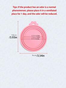 1pc Random Pet Supplies Silicone Can Lid With Spoon, Cat/Dog Food Seal Cover - 500ml - View 3