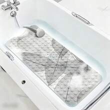 1pc Bathroom Anti-Slip Mat, PVC Material With Suction Cups, Vein Textured, 16"X39" Universal Size, Shower Tub Non-Slip Pad, Durable & Easy To Clean, Versatile For Home, Living Room, Bathroom,Room Decor,Travel Essential - Multicolor - View 1