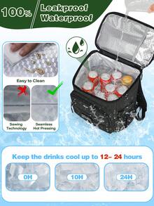 NEWHEY 30L 防水保溫便當包 大容量戶外野餐背包 耐用輕量保冷袋 適合上班、露營、野餐、海灘、徒步 - 彩色 - 查看 7