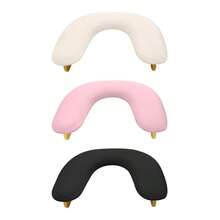 U-Shaped Nail Art Hand Rest With Built-In Nail Lamp, Space-Saving Design - Apricot - View 2