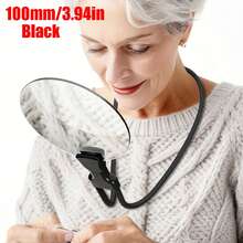 1pc Hands-Free Magnifying Glass With Adjustable Neck Strap - 10cm Large Lens, Suitable For Reading/Crafting/DIY - Portable Black/White Design, High-Quality Lens And Frame,For School Supplies,Back To School - Multicolor - View 13
