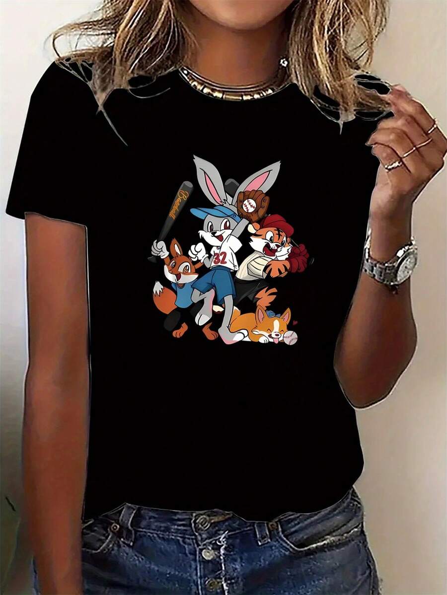 Dames t-shirts - Negro - Ver 1