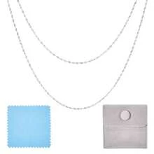 s plata ley 925 para mujer, s joyería permanentes, s eslabones giratorios para hombres y mujeres, 4.5mm x 1mm x 0.1mm - Cadenas de cable de plata esterlina - Ver 2