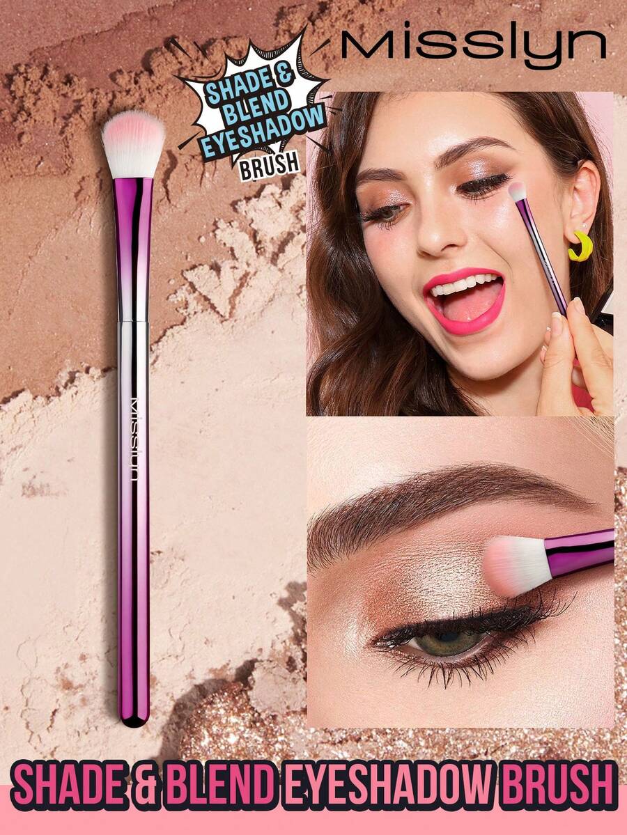 Misslyn Make-up Pinsel, langanhaltende Farbsättigung, EINFACHE & PRÄZISE ANWENDUNG, ultraweiche Materialien, LEICHT MITZUNEHMEN, synthetische Borsten Material, weich und seidig anzufühlen, Mehrfachanwendung, gute makellose Make-up für Puder, Flüssig, Creme, Rouge Kosmetik, KEIN AUSFALL - Pink - Übersicht 1