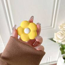 1pc Solid Color Matte Flower Phone Airbag Stand, Stable Retractable Desktop Support Adhesive Bracket, Dopamine Color Flower Adhesive Retractable Stand - Multicolor - View 9