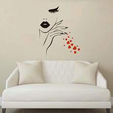 Face Massage Wall Decal , Modern Spa Salon Decor , Vinyl Sticker For Beauty Saloon,Nail Salon And Beauty Salon Mural Design - A - View 4