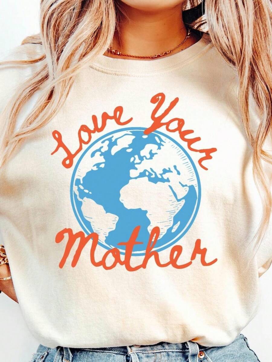 Camiseta unissex de manga curta feita de puro algodão, Comfort Color ® Camiseta do Dia da Terra, camiseta "Ame sua mãe", proteja a Terra, presente para amantes da natureza, respeite o meio ambiente, camiseta sobre a mudança climática, , top de primavera, roupa de verão feminina, top feminino, camiseta feminina, y2k, maija, , colar, vestido feminino, camiseta branca, top Nourris Chiot de hoje, vestido de praia, vestido de uma peça, vestido de verão feminino, vestido longo, vestido de noite, calças de verão, roupa de verão para adolescentes, roupa masculina, vestuário masculino, six seven, kamis masculino - Branco - Ver 1