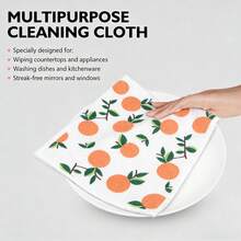 Bộ 3 khăn lau bát đĩa kiểu Thụy Điển họa tiết trái cây, chất liệu cellulose không dệt, có thể tái sử dụng và giặt được. - Gói hỗn hợp 3 món - Xem 6