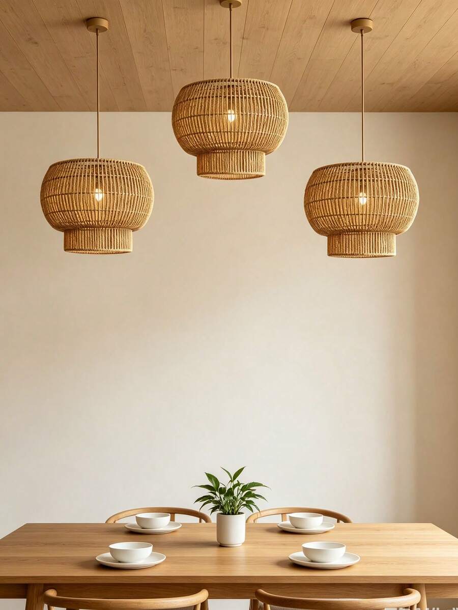Handmade Creative Decorative Paper Rope Lampshade, Artistic Lampshade, Home Decor
