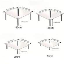 OUTANA 1pc Acrylic Storage Display Rack, Minimalist Tiered Design, Drill-Free/Drill-In Customizable Combination, Suitable For Birthday Parties, Weddings, Banquets, Afternoon Tea, Holiday Celebrations, Business Events, Home Storage, Desktop Display (Jewelry, Aromatherapy, Figurines), Multi-Purpose Shelf Combining Practicality And Aesthetics - Multiple Styles - View 12