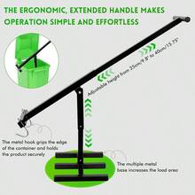100kg Force Wheelie Bin Compactor Steel Alloy Manual Waste Press Tool Fit 120L-240L Outdoor Rubbish Bin Household Garden Waste Compressing Equipment - Black - View 3