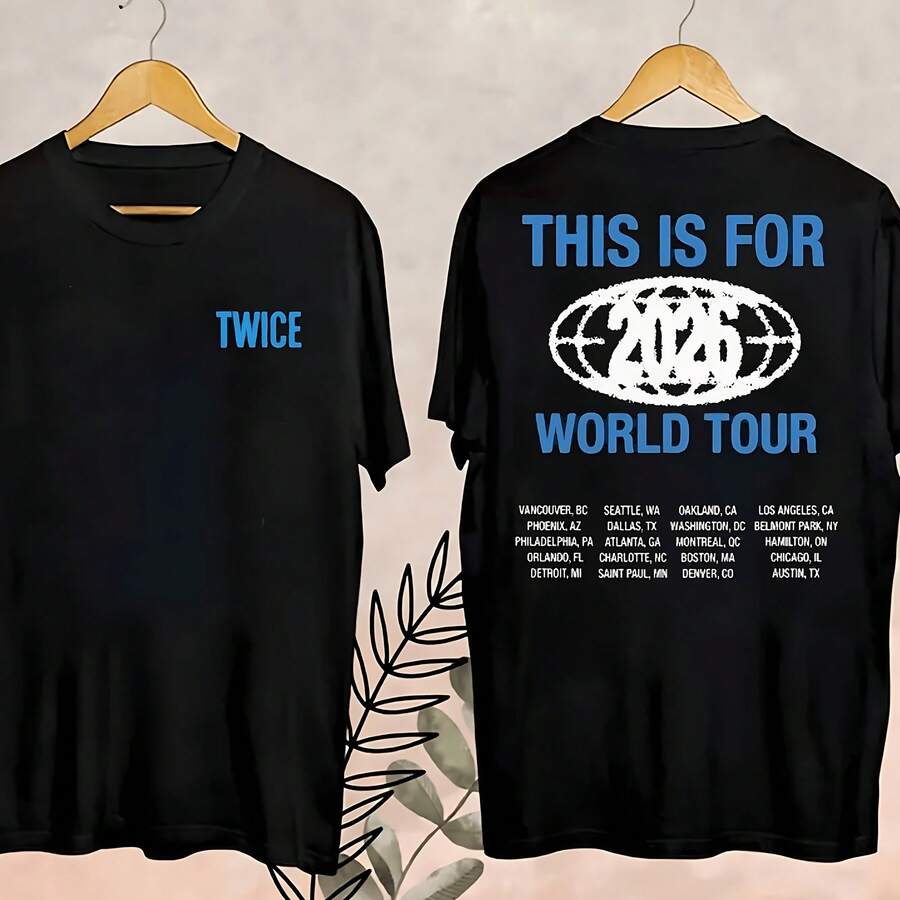 TWICE This Is For 2026 Tour LA Pop-Up T-Shirt - 黑色 - 查看 1