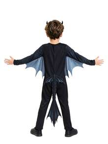Boys' Obsidian Dragon Costume, Black Dragon Halloween Outfit, Suitable For School Plays, Book Week And Dress-Up Days - Black - View 12