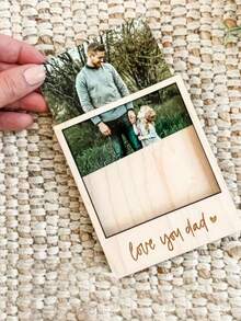 2026 Holzfotorahmen zum Vatertag, Beste Vater Holzdekoration, Geschenk der Tochter, des Sohnes oder der Ehefrau zum Vatertag für Vater und Ehemann, Tischfotorahmen - A - Übersicht 15
