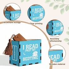 Wooden Bookmark Box - Open-Style Storage Box With Book Page Theme, Suitable Gift For Night Owl Readers & Book Lovers, Home/Office Desktop Decor, Present For Bibliophiles - Multicolor - View 8