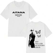 T-Shirt With A Print Of Singer  Cuarto Azul's 2026 Tour, Vintage T-Shirt For Men And Women, Casual Short-Sleeve Cotton T-Shirts With An Aesthetic . - 白色 - 查看 1