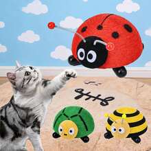 Cute Cat Scratching Post, Ladybug, Bee & Turtle Shaped Cat Scratch Balls, Natural Sisal Rope, Indoor Use For Cats & Kittens, No Assembly Required - Multicolor - View 8
