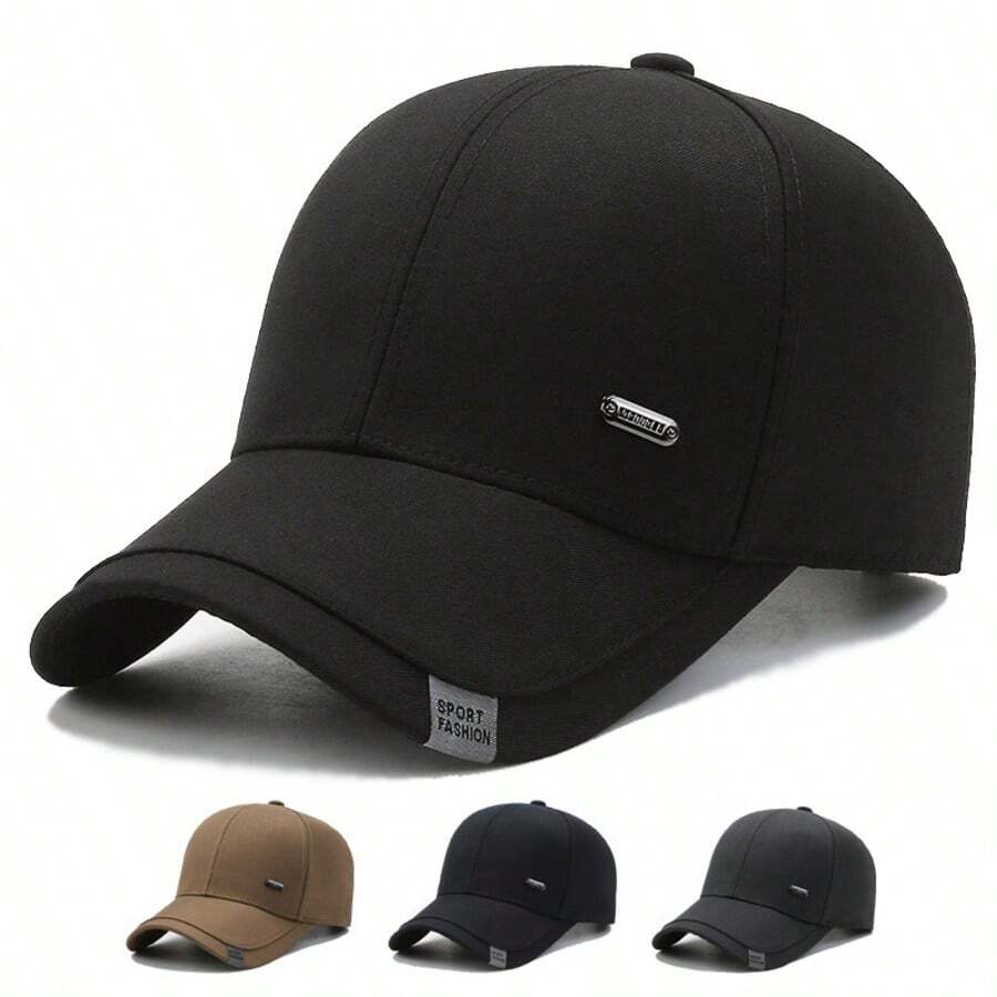 1 buah Topi Baseball Warna Polos untuk Pria, Tahan Angin, Perlindungan UV, Desain 3D, Modis & Serbaguna, Lembut & Nyaman, Bernapas, Multifungsi, Menarik, Cocok untuk Pantai, Aktivitas Luar Ruangan, Perjalanan, Mendaki, Bersepeda, Kencan, Acara Kasual - topi baseball dengan label - View 1