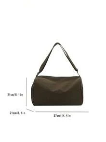 Bolsa deportiva y de yoga de doble hombro para cruce de fronteras, bolsa de viaje de gran capacidad y peso ligero para almacenamiento a corta distancia, bolsa de gimnasio impermeable con separación de húmedo y seco, adecuada para volver a la escuela, viajes, viajes de negocios, accesorios de viaje esenciales, accesorios escolares, cosas de la escuela - Verde militar - Ver 6
