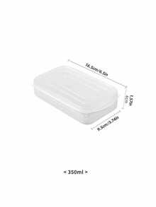 1pc Stackable Freezer Storage Container With Lid, Plastic Food Box Suitable For Meat, Vegetables And Fruits, Reusable Ultra-Thin Airtight Food Storage Box For Refrigerator, Freezer And Kitchen Organization - Multicolor - View 12