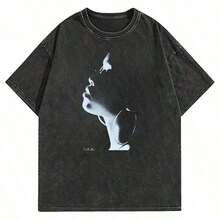 Retro 100% Cotton T-Shirt For Men And Mature Women, Harajuku Style, Short Sleeve, With The Phrase 'I Am Fernando Alonso' - 黑色 33 - 查看 6