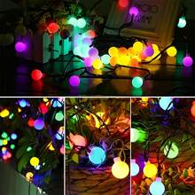 loyyz Solar Globe Outdoor String Light,IPX4 Cystral Fairy Light,12M/7M/5M Solar Garden Twinkle Light 8 Mode,Hanging Lighting For Outside Decor,Backyard,Porch,Yard,Christmas Tree,Balcony,Wedding,Advent, Easter,Christmas Colorful - Colored Light - View 9