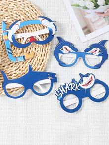 8 piezas Gafas de papel estilo tiburón oceánico, Gafas de papel para decoración de fiesta de cumpleaños, Gafas de papel para accesorios de fotos de fiesta de baby shower, Suministros para fiesta de primer cumpleaños, Gafas de fiesta de feliz cumpleaños, Decoración de fiesta de cumpleaños de tiburón blanco, Accesorios de fiesta, Regalos de cumpleaños, Decoración de fiesta de recién nacido, Decoración de baby shower, Decoración de revelación de género, Decoración de fiesta con tema de animales de granja, Recuerdos de fiesta - tiburones oceánicos - Ver 6