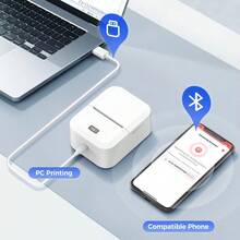 Impresora Térmica Portátil Marklife X2 Inalámbrica Bluetooth Multifunción Adecuada para Etiquetas de Oficina Pegatinas Adhesivas Fabricante de Etiquetas - Blanco - Ver 4