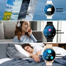 Smartwatch con llamadas/marcación inalámbrica, múltiples modos deportivos, recordatorio y rechazo de llamadas, notificación de SMS, fondo de pantalla personalizable, compatible con iOS/Android - Multicolor - Ver 3