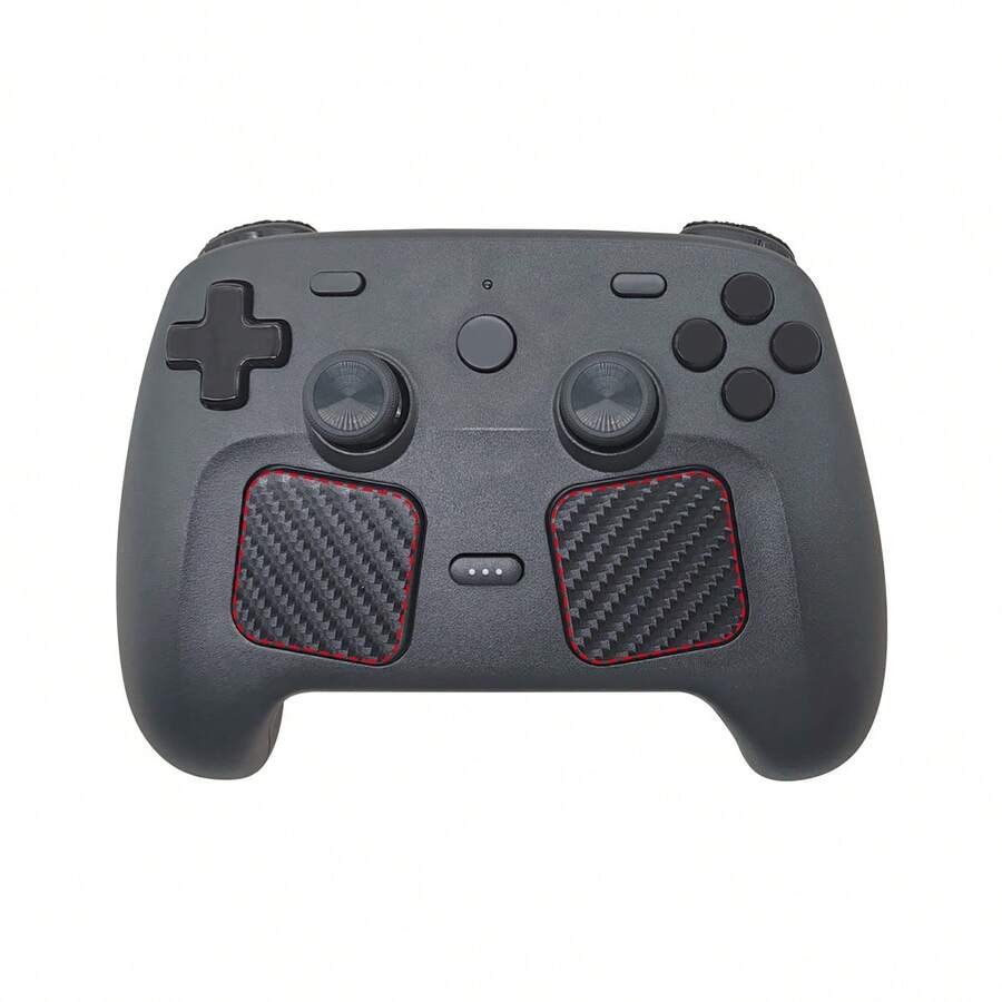 Compatible con Steam Controller 2 (2026), Película Protectora del Panel Táctil, Pegatinas de Botones con Textura de Fibra de Carbono, Antideslizante Antirrayaduras Antisudor, Mejora la Sensación y la Experiencia de Operación de Juegos - Ver 1
