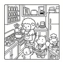 SANRIO GDTME Cute & Cozy Simple Coloring Book: Relaxing Warm Animal Scenes, Suitable For Adults And Teens - Coloring Book - View 8
