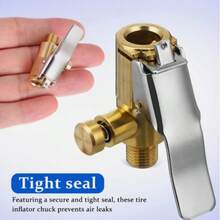 2X Brass Locking Tire Air Chuck, Tire Inflator Adapter For Twist On Connection - C - View 8