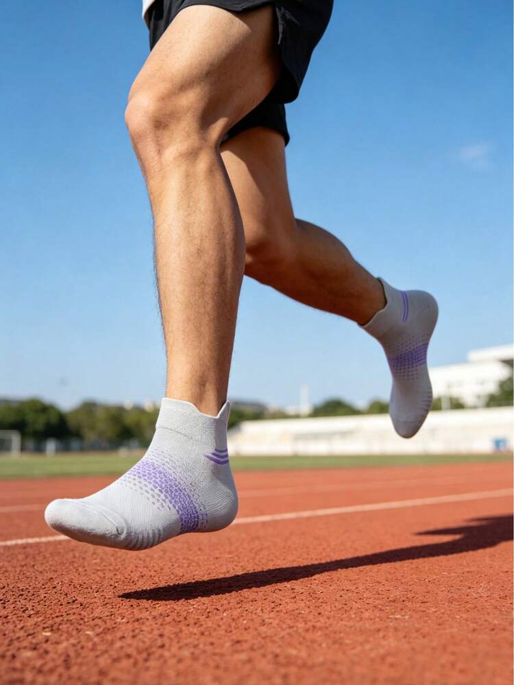 1/5/10双装男士短袜，舒适耐穿的休闲袜，适合日常、跑步、健身、训练、商务及休闲穿着。 - 彩色 - 查看 3
