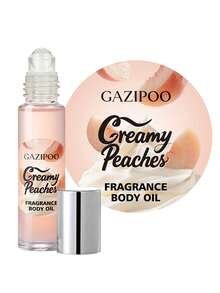Aceite de Perfume Roll-On Crema de Durazno, Fragancia Frutal Suave, Aroma Único Sin Conflictos, Para Viajes Citas Fiestas, 10ml - Melocotón cremoso - Ver 4