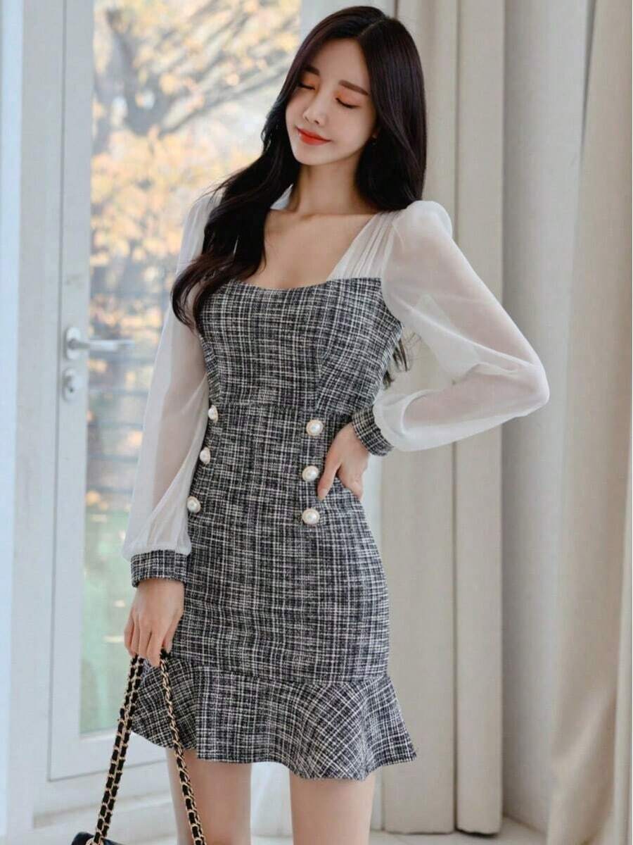 Dirndl Dresses - Black - View 1
