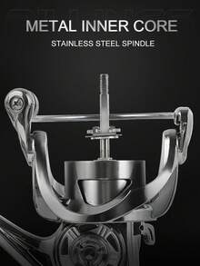 BILLINGS Spinning Reel,5.2:1Gear Ratio Spinning Fishing Reel,Freshwater Saltwater Fishing Reel,8KG Max Drag,Ultra Smooth Metal Spool,Metal Single/Double Rocker Left Right Interchangeable - Silver - View 4