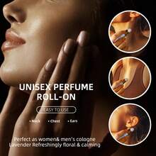 POWER FLASH DonFang 10ml Pure Natural Essential Oil Roll-On Energizing Lemongrass Or Relaxing Lavender Scent, Travel Size, Long-Lasting Fragrance, Apply To Wrists, Neck, And Other Contact Areas, Perfect Gift For Women And Man - 薰衣草 - 查看 3