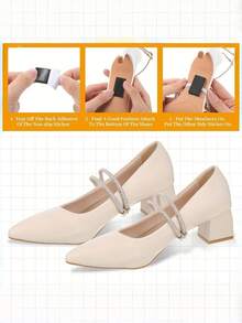 QKC 2pcs Elegant Rhinestone No-Tie High Heel Shoe Laces - Multicolor, Non-Slip Elastic Ties - Black - View 4