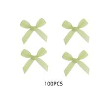 100 piezas Decoraciones de moño de cinta mini de 1.38*1.38 pulgadas, adecuadas para manualidades DIY y fiestas, cumpleaños, Navidad, compromiso, boda, Día de San Valentín, etc., 8 colores disponibles - Arco - Ver 14
