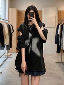 Women Tops - Black - View 2