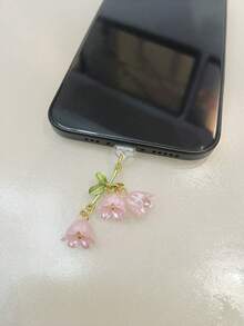 Fengling Lan Mobile Phone Dust Plug, Compatible With Apple Lightning Android Type-C Interface Mobile Phone Dust Plug, Super Cute Mobile Phone Decoration Pendant, - Pink - View 7