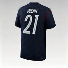 26-27 Season U.S. National Team Away Jersey In Navy Blue Color, Number 21 WEAH Fan Edition Breathable Sports Short Sleeve - 26-27 美國客場 - NO.21 - 查看 1