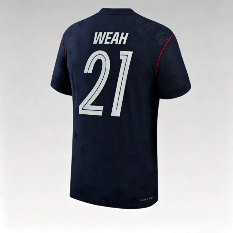 26-27 Season U.S. National Team Away Jersey In Navy Blue Color, Number 21 WEAH Fan Edition Breathable Sports Short Sleeve - 26-27 美國客場 - NO.21 - 查看 1